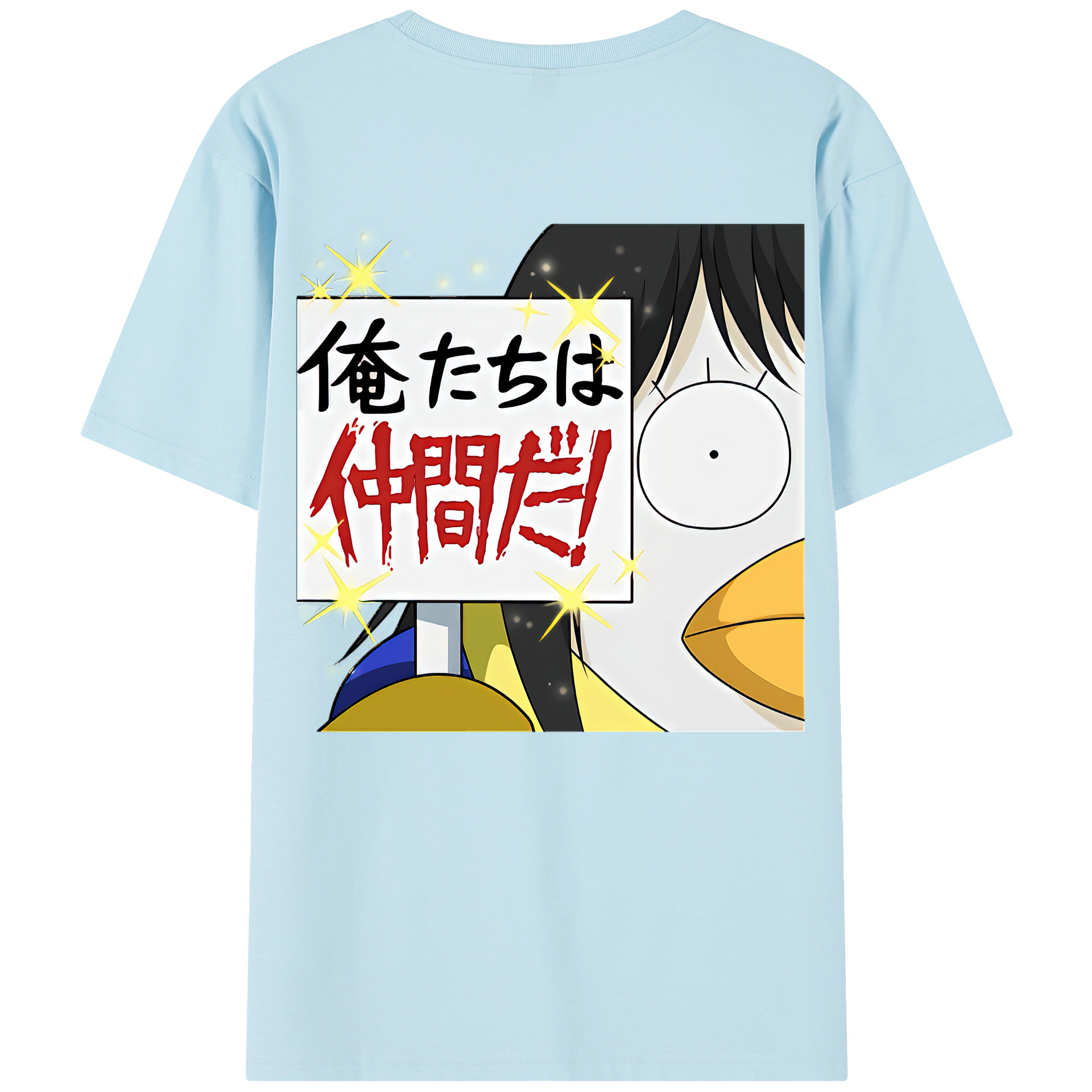 （画像用） ぎんたま 坂田銀時（さかたぎんとき） 神楽 志村新八（しむら しんぱち） GINTAMA Sakata Gintoki Kagura Shimura Shinpachi 綿100％半袖Tシャツ（背面プリント）